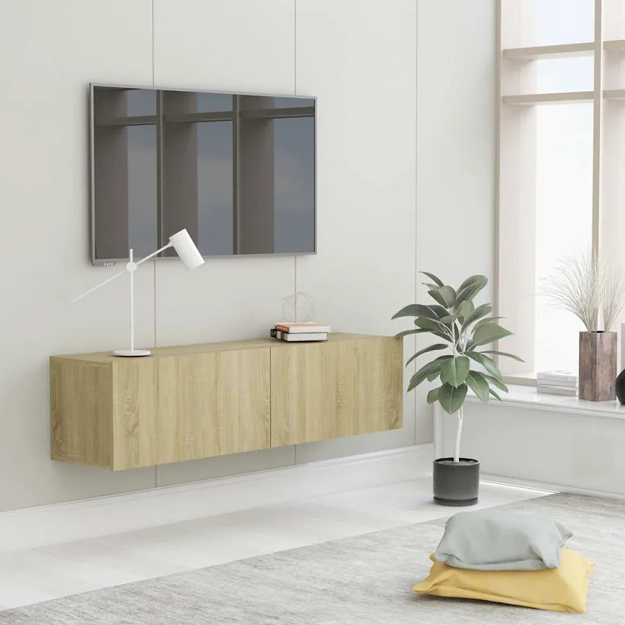 Meuble TV Chêne sonoma 120x30x30 cm Bois d’ingénierie