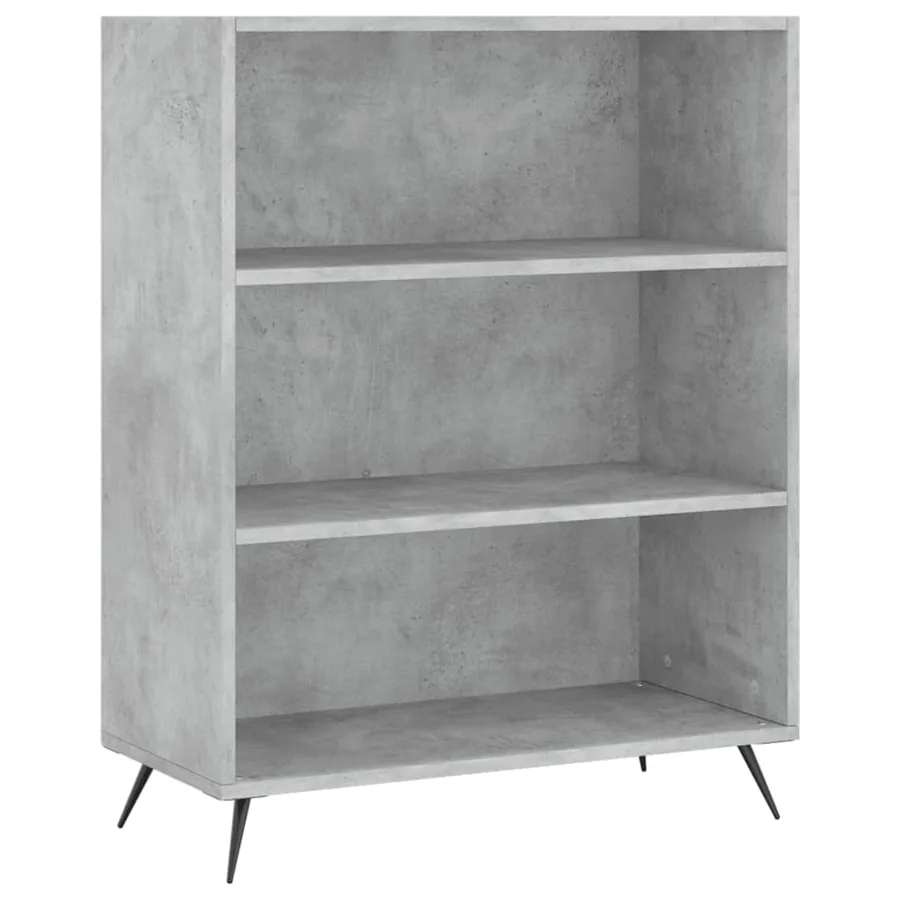 Buffet gris béton 69,5x32,5x180 cm bois d'ingénierie - 3