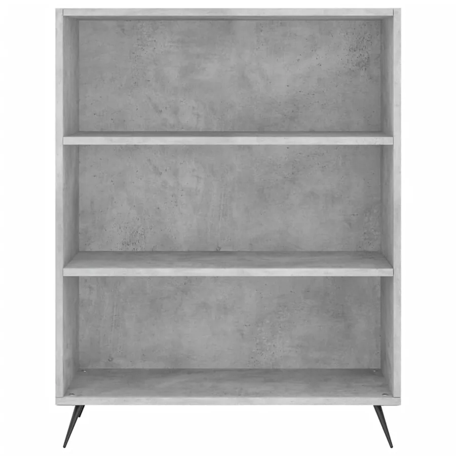 Buffet gris béton 69,5x32,5x180 cm bois d'ingénierie - 4