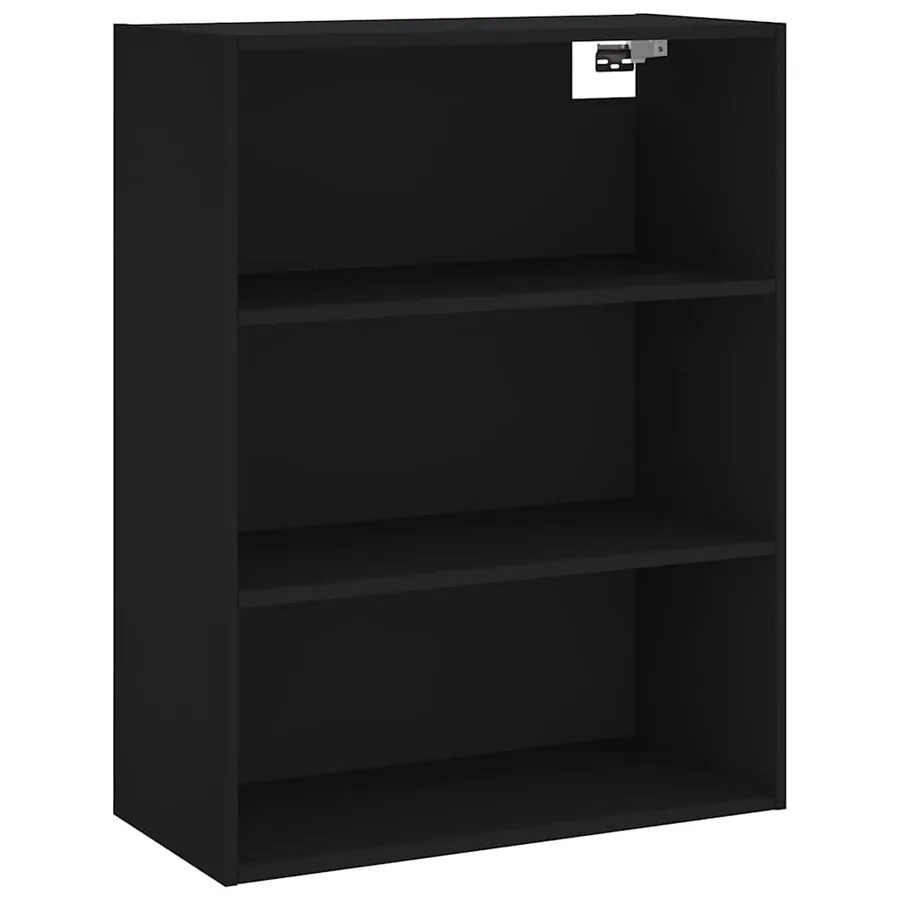 Buffet haut Noir 69,5x34x180 cm Bois d'ingénierie - 5
