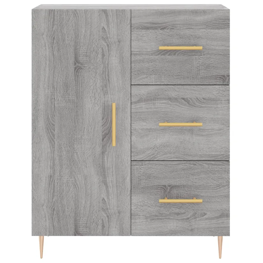 Buffet haut Sonoma gris 69,5x34x180 cm Bois d'ingénierie - 8