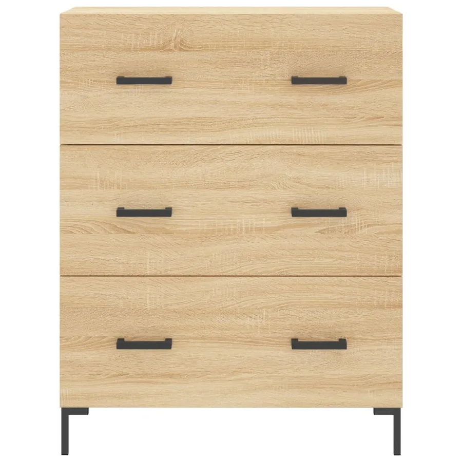 Buffet haut Chêne sonoma 69,5x34x180 cm Bois d'ingénierie - 8