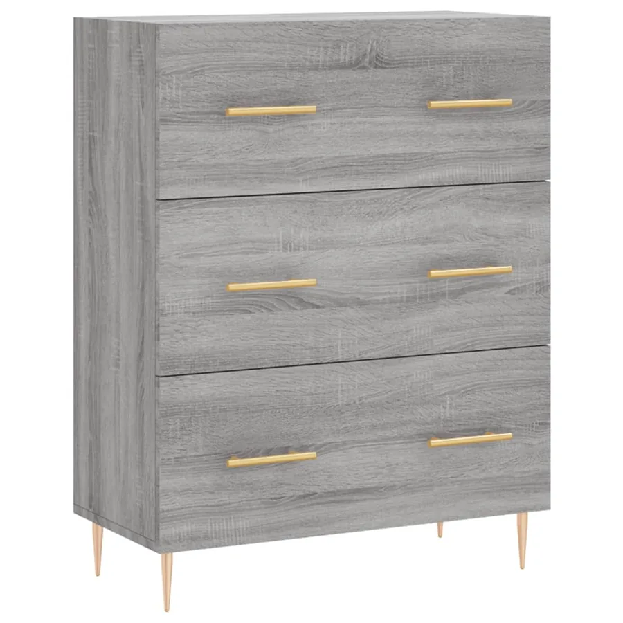 Buffet haut Sonoma gris 69,5x34x180 cm Bois d'ingénierie - 7