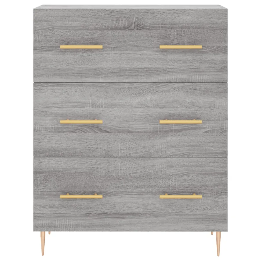 Buffet haut Sonoma gris 69,5x34x180 cm Bois d'ingénierie - 8