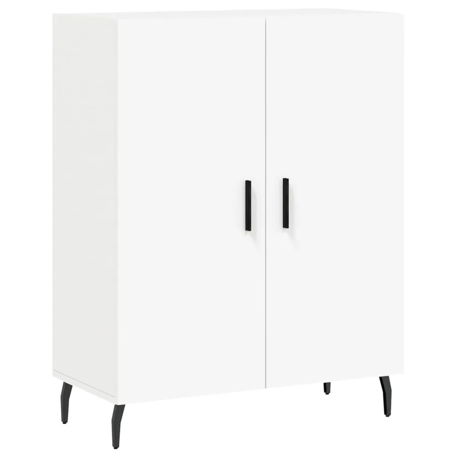 Buffet haut Blanc 69,5x34x180 cm Bois d'ingénierie - 7
