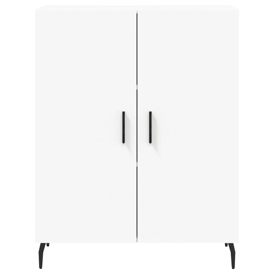 Buffet haut Blanc 69,5x34x180 cm Bois d'ingénierie - 8