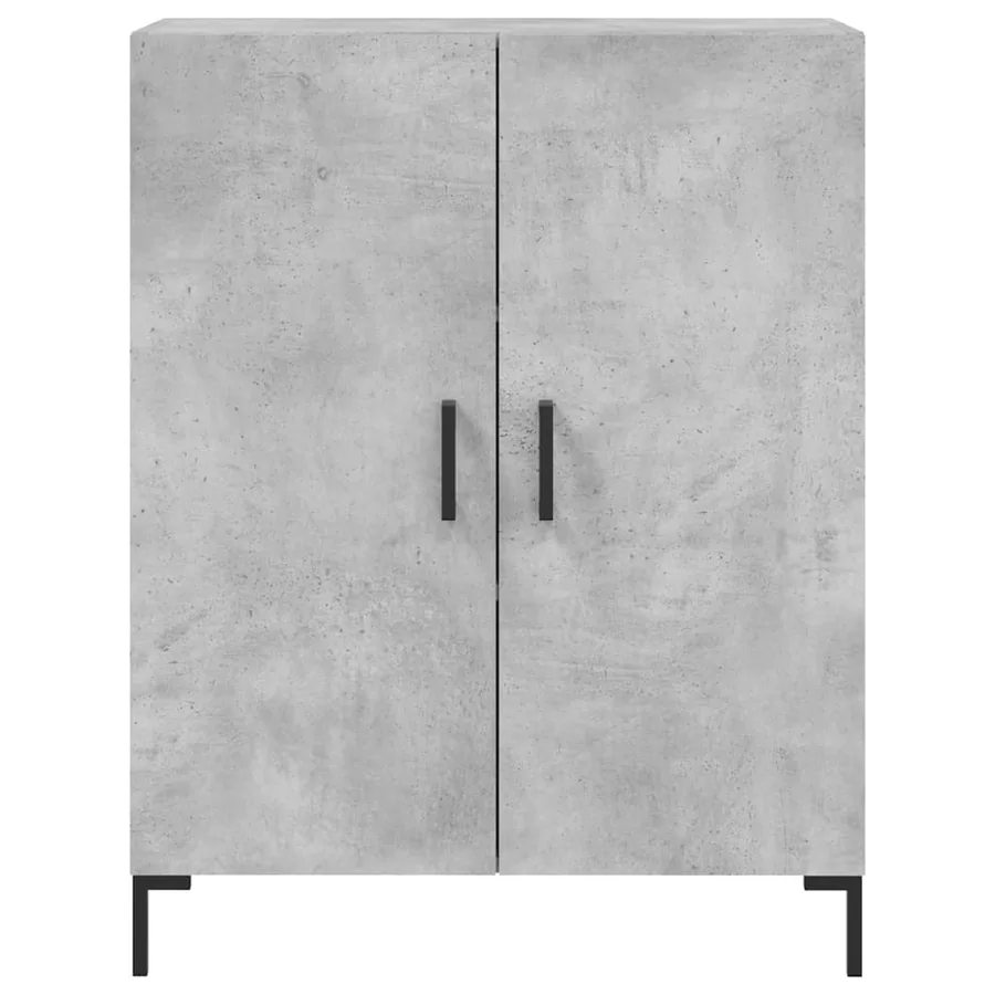 Buffet haut Gris béton 69,5x34x180 cm Bois d'ingénierie - 8