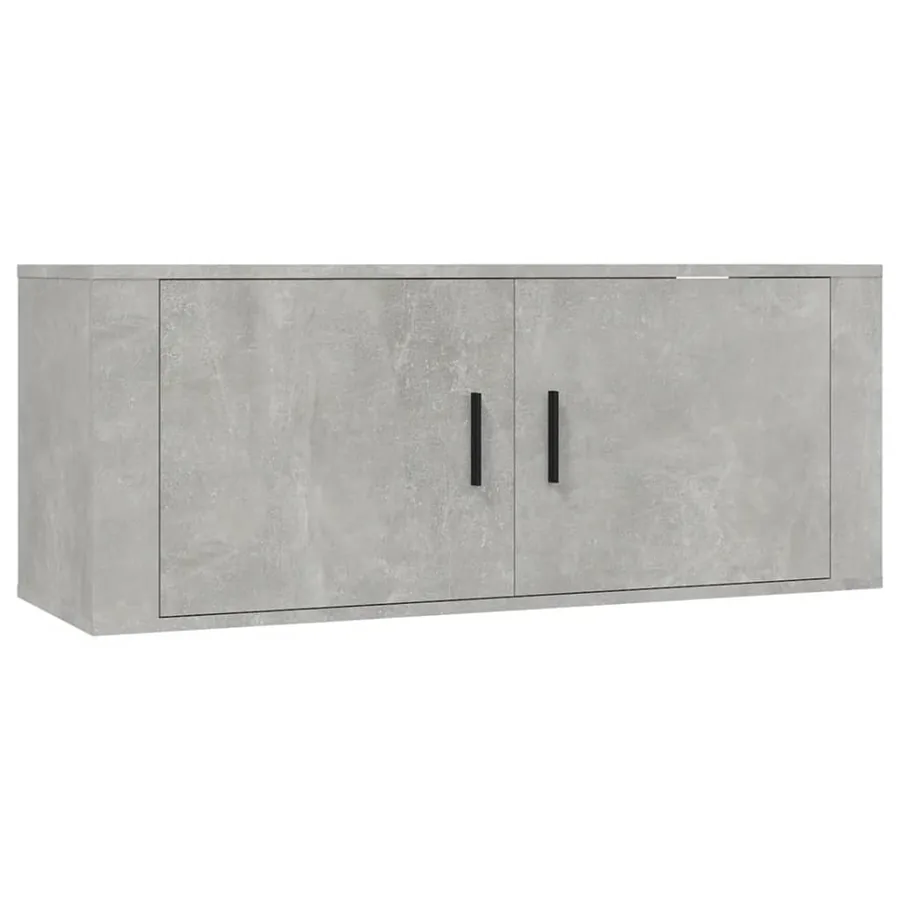 Ensemble de meubles TV 7 pcs Gris béton Bois d'ingénierie - 4