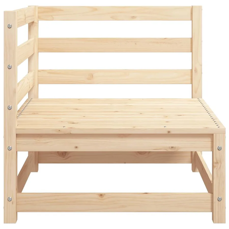Canapé d'angle de jardin bois de pin massif - 5