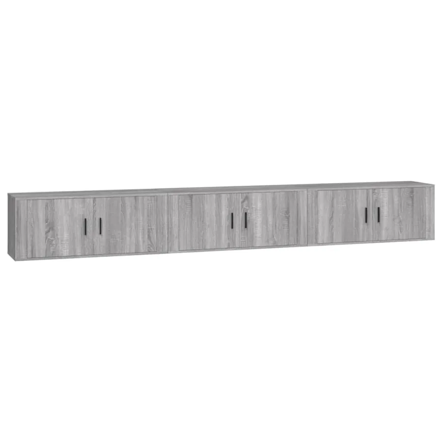 Meubles TV muraux 3 pcs sonoma gris 100x34,5x40 cm - 2