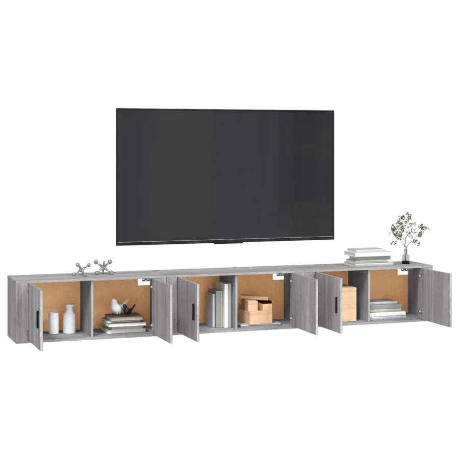Meubles TV muraux 3 pcs sonoma gris 100x34,5x40 cm - 3