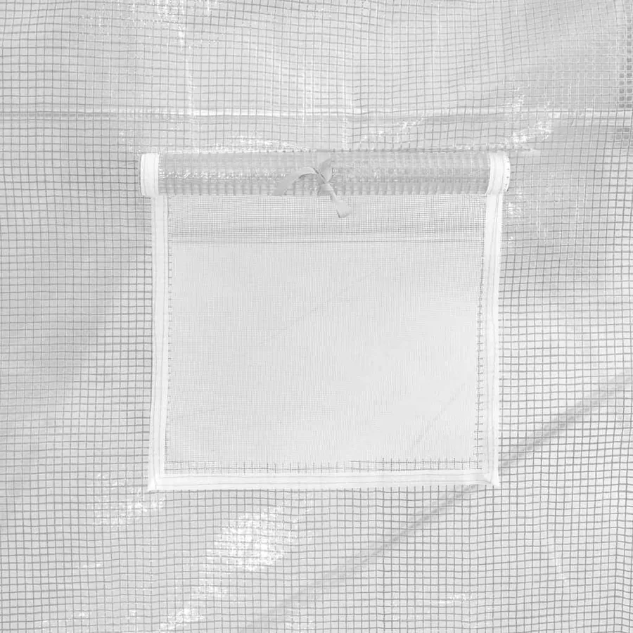 Serre avec cadre en acier blanc 96 m² 16x6x2,85 m - 7