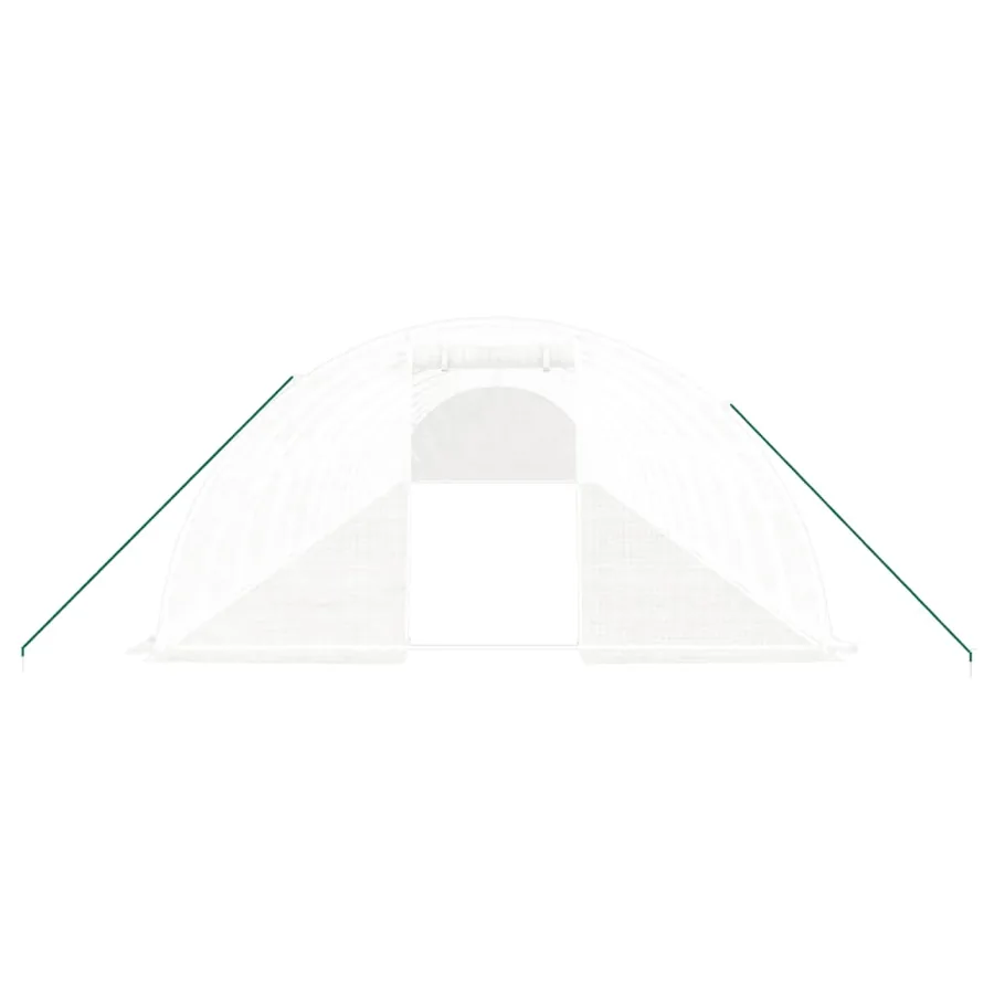 Serre avec cadre en acier blanc 64 m² 16x4x2 m - 4