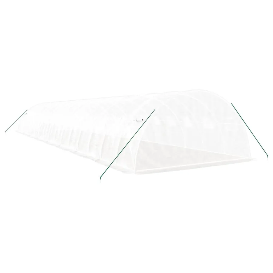 Serre avec cadre en acier blanc 64 m² 16x4x2 m - 6