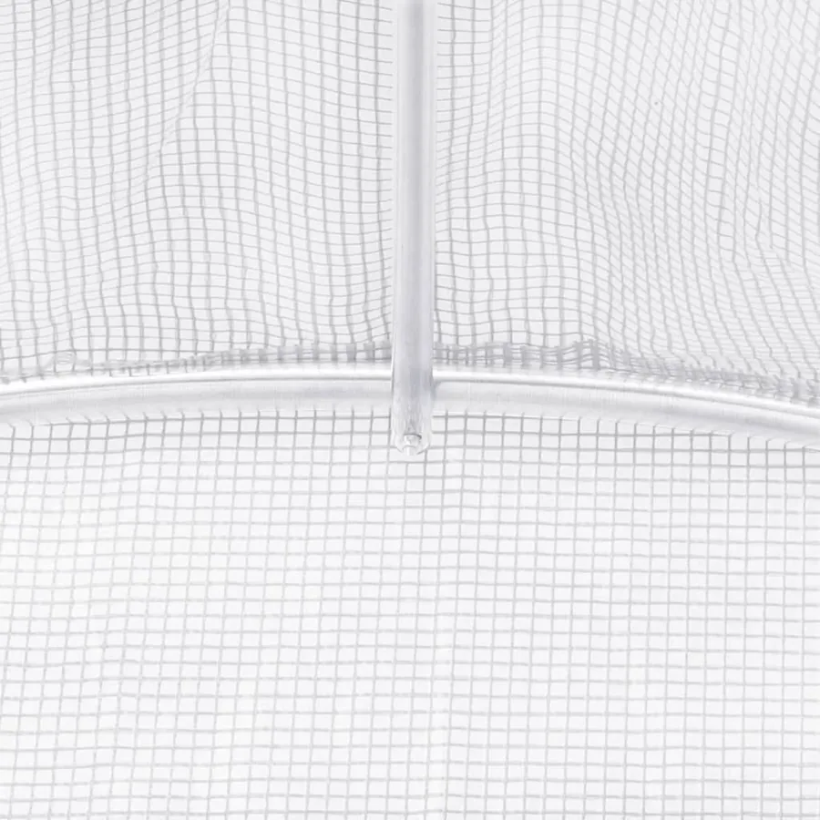Serre avec cadre en acier blanc 64 m² 16x4x2 m - 9