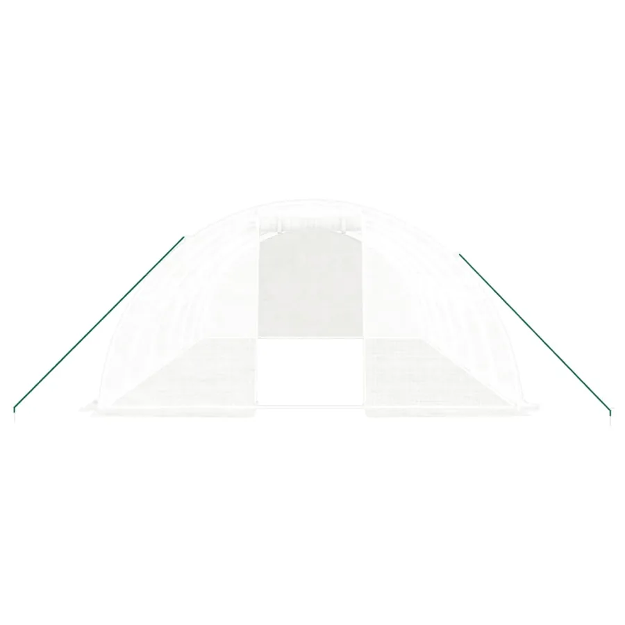 Serre avec cadre en acier blanc 24 m² 6x4x2 m - 4
