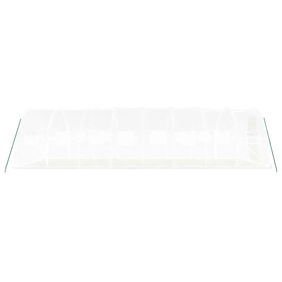Serre avec cadre en acier blanc 24 m² 8x3x2 m - 5