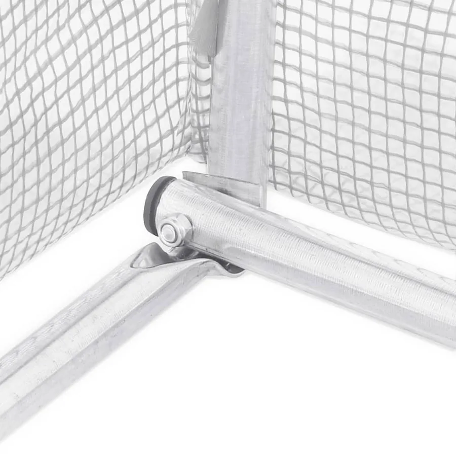 Serre avec cadre en acier blanc 20 m² 10x2x2 m - 11