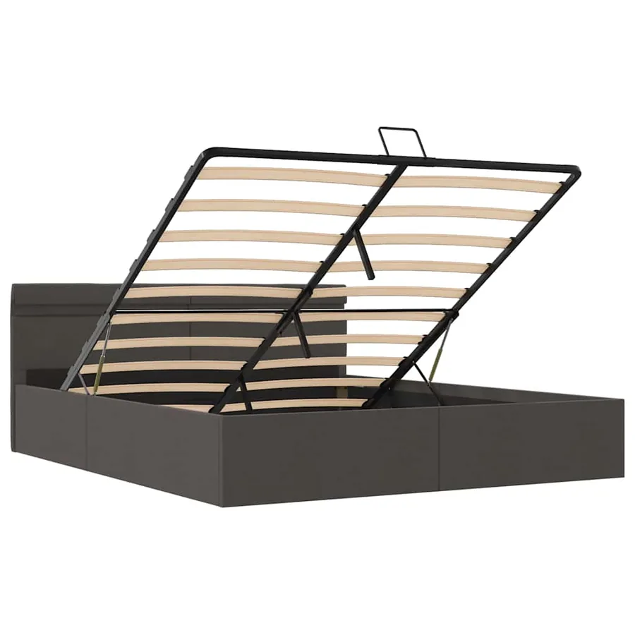 Cadre de lit à rangement hydraulique sans matelas 160x200 cm - 9