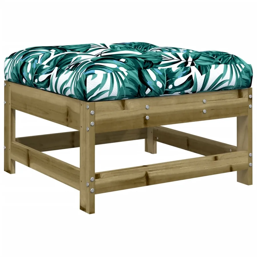 Salon de jardin 6 pcs avec coussins bois de pin imprégné - 7