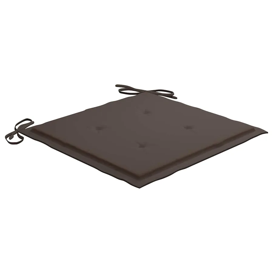 Ensemble de bistro 3pcs avec coussins taupe Bois de teck massif - 14