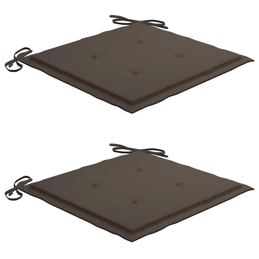 Ensemble de bistro 3pcs avec coussins taupe Bois de teck massif - 7