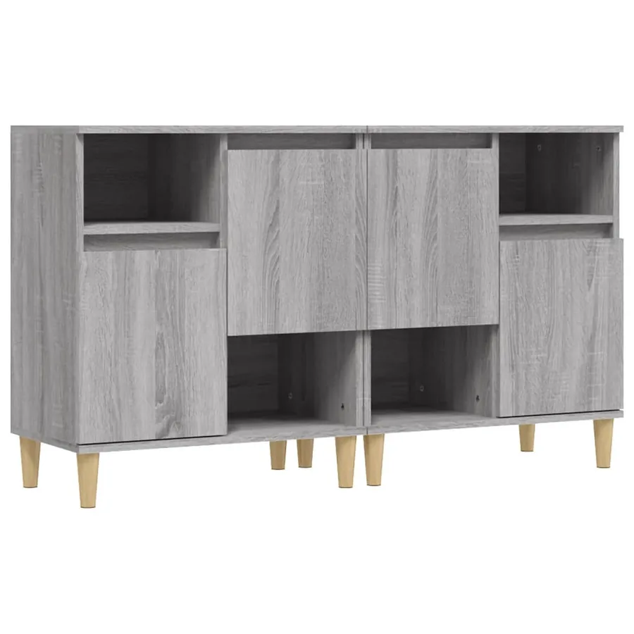 Buffets 2 pcs sonoma gris 60x35x70 cm bois d'ingénierie - 2
