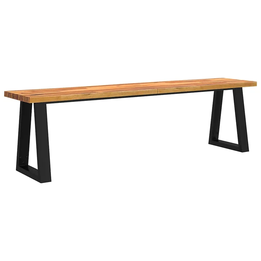 Ensemble à manger 3 pcs avec bord vivant bois massif d'acacia - 4
