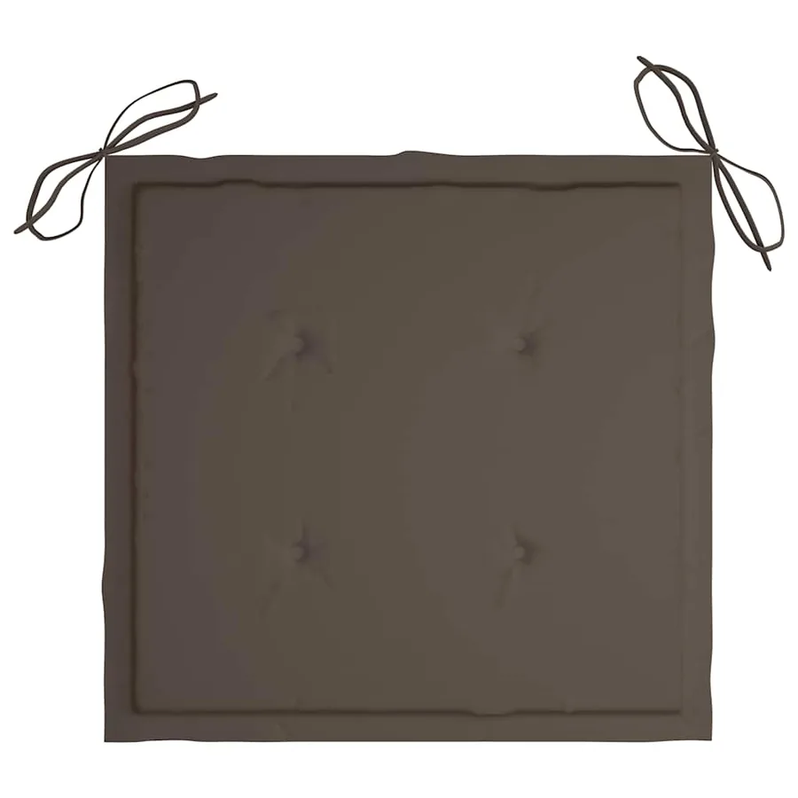 Ensemble à manger d'extérieur pliable avec coussin 3 pcs Teck - 8