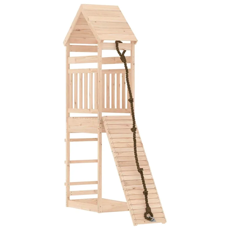 Maisonnette de jeu avec mur d'escalade bois massif de pin - 2