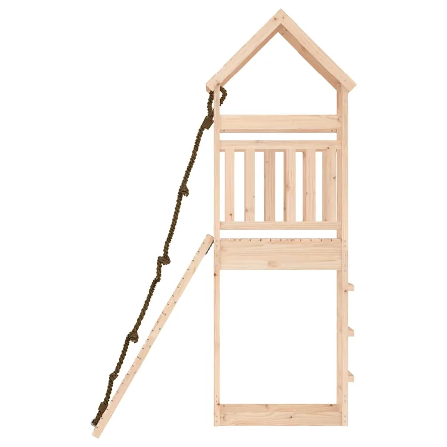 Maisonnette de jeu avec mur d'escalade bois massif de pin - 6