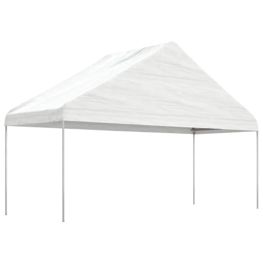 Belvédère avec toit blanc 13,38x5,88x3,75 m polyéthylène - 2