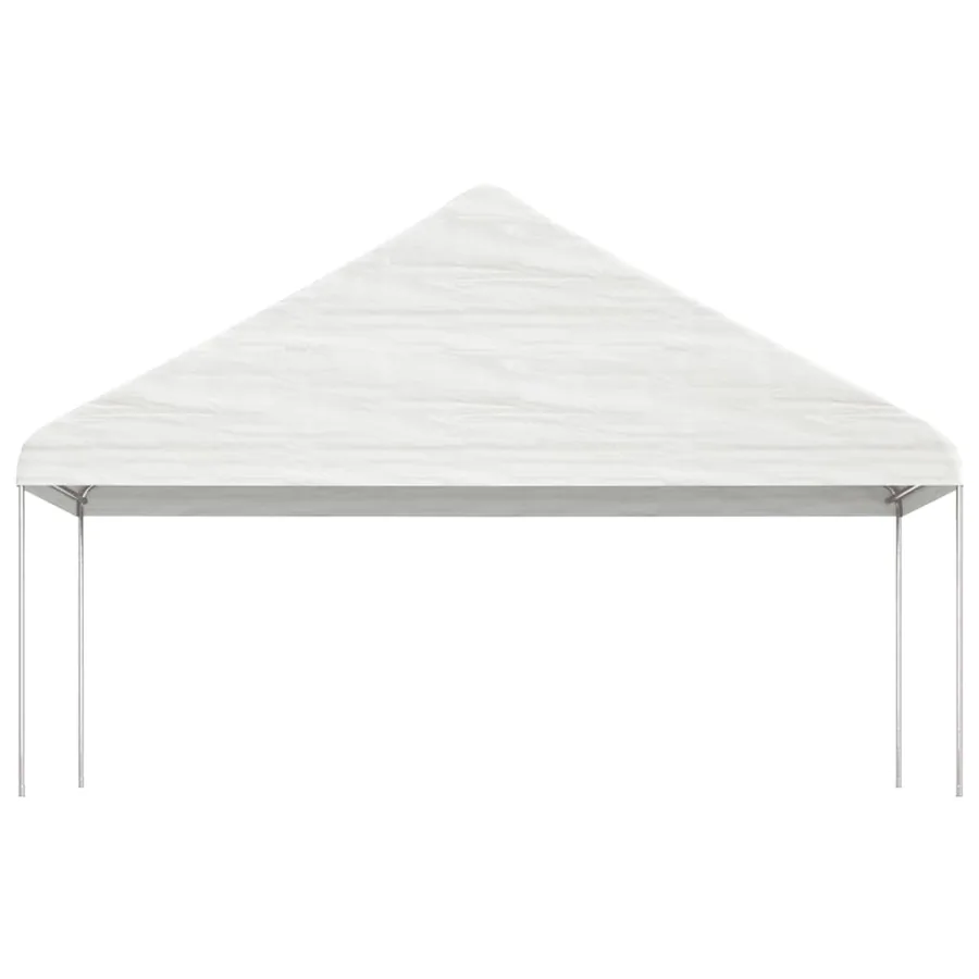 Belvédère avec toit blanc 8,92x5,88x3,75 m polyéthylène - 3