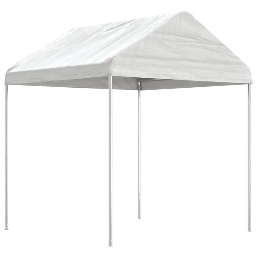 Belvédère avec toit blanc 6,69x2,28x2,69 m polyéthylène - 2