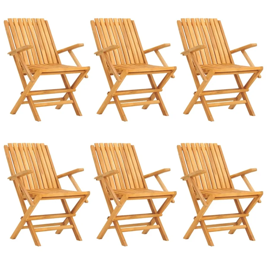 Ensemble à manger de jardin 7 pcs Bois de teck solide - 3