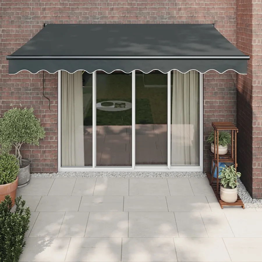 Auvent rétractable automatique anthracite 3x2,5 m