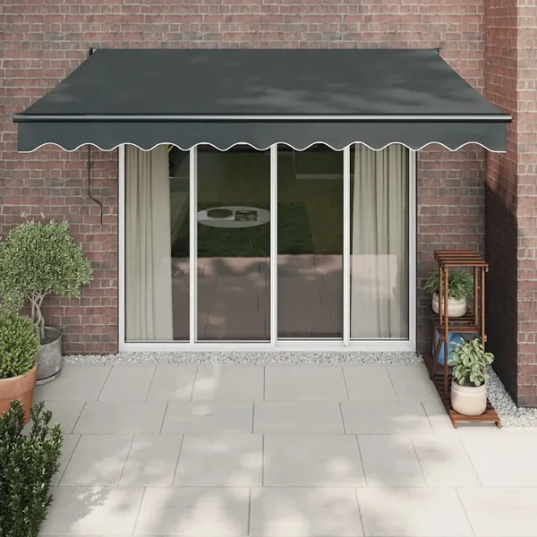 Auvent rétractable automatique anthracite 3x2,5 m
