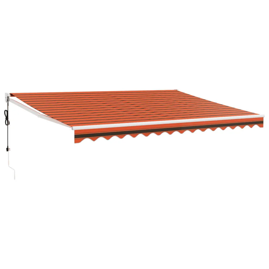 Auvent rétractable automatique orange et marron 4,5x3 m - 2
