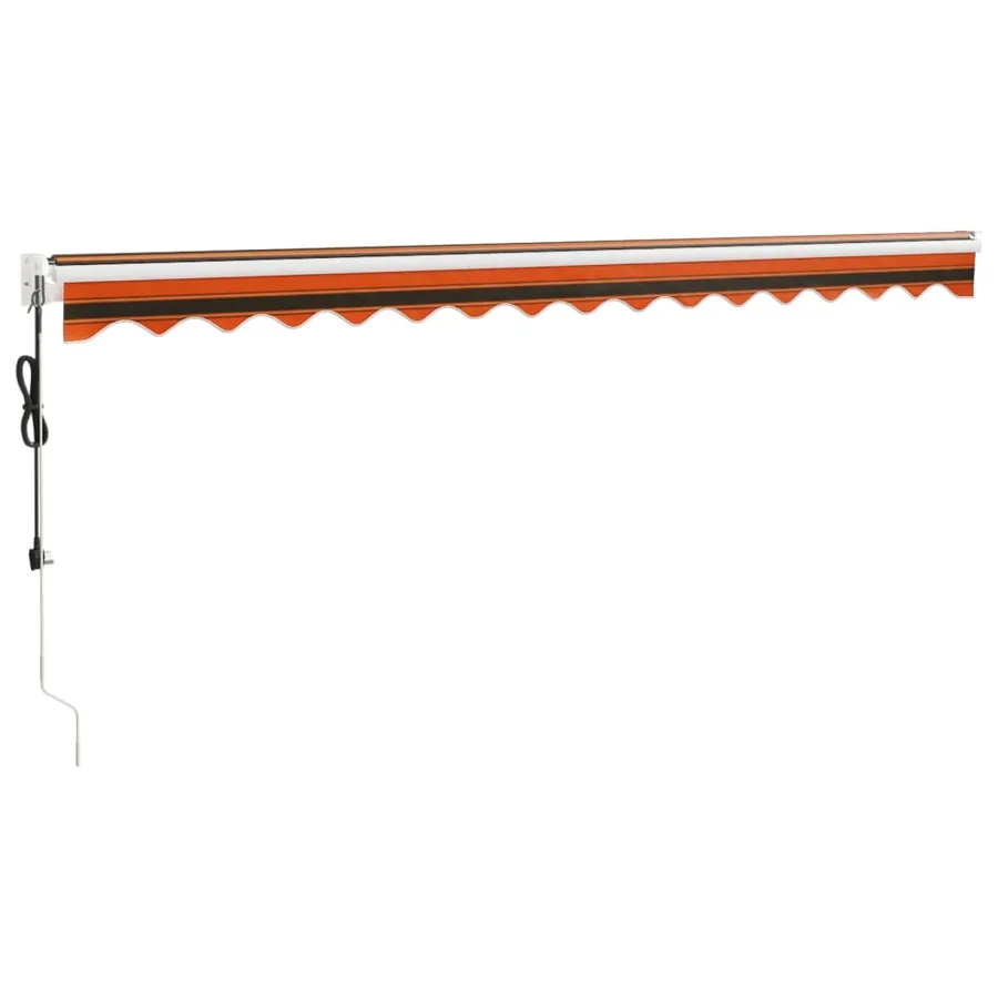 Auvent rétractable automatique orange et marron 4,5x3 m - 4