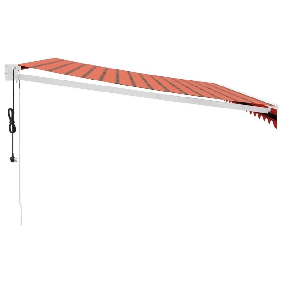 Auvent rétractable automatique orange et marron 4,5x3 m - 6
