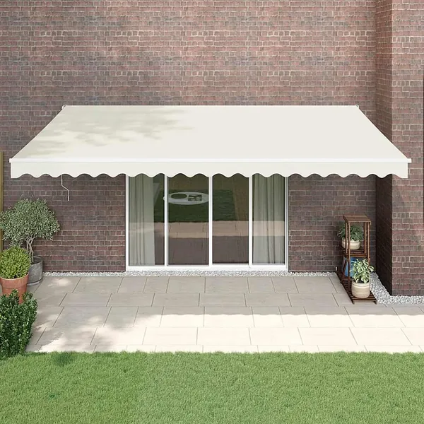 Auvent rétractable automatique crème 5x3 m