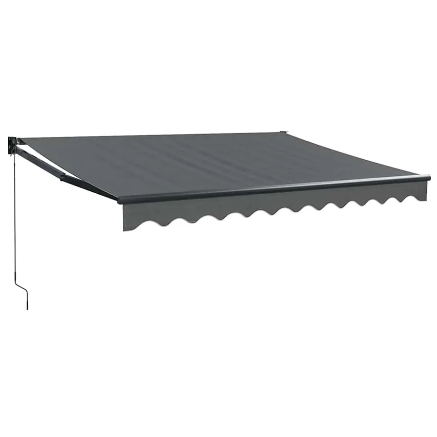 Auvent rétractable anthracite 3x2,5 m tissu et aluminium - 2
