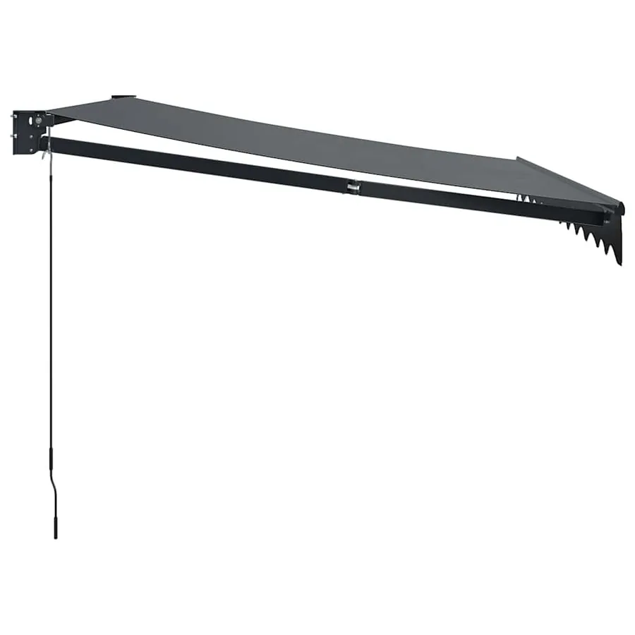 Auvent rétractable anthracite 3x2,5 m tissu et aluminium - 4