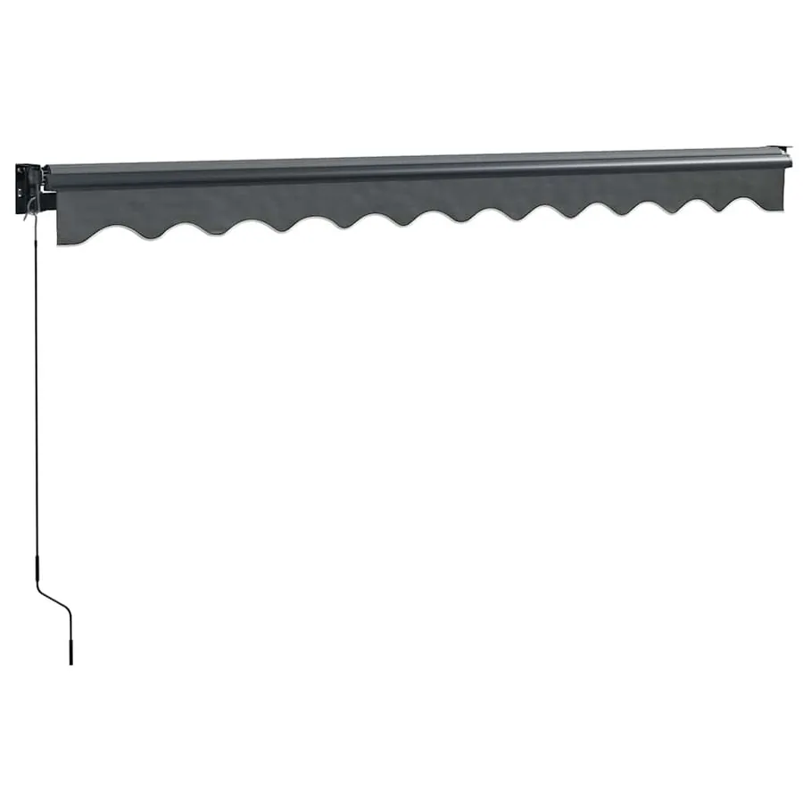 Auvent rétractable anthracite 3x2,5 m tissu et aluminium - 6