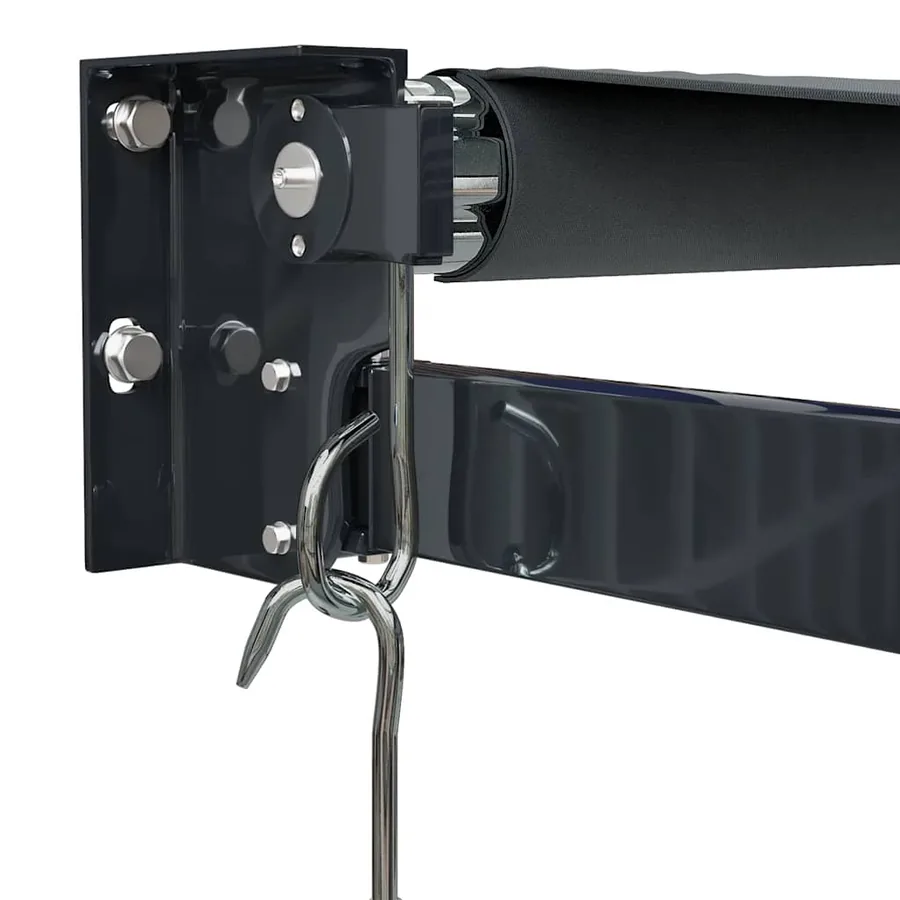 Auvent rétractable anthracite 3x2,5 m tissu et aluminium - 7