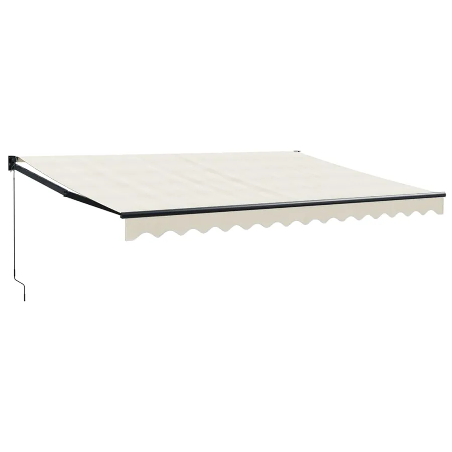 Auvent rétractable crème 4,5x3 m tissu et aluminium - 2