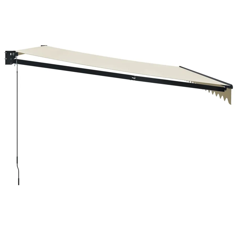 Auvent rétractable crème 4,5x3 m tissu et aluminium - 4
