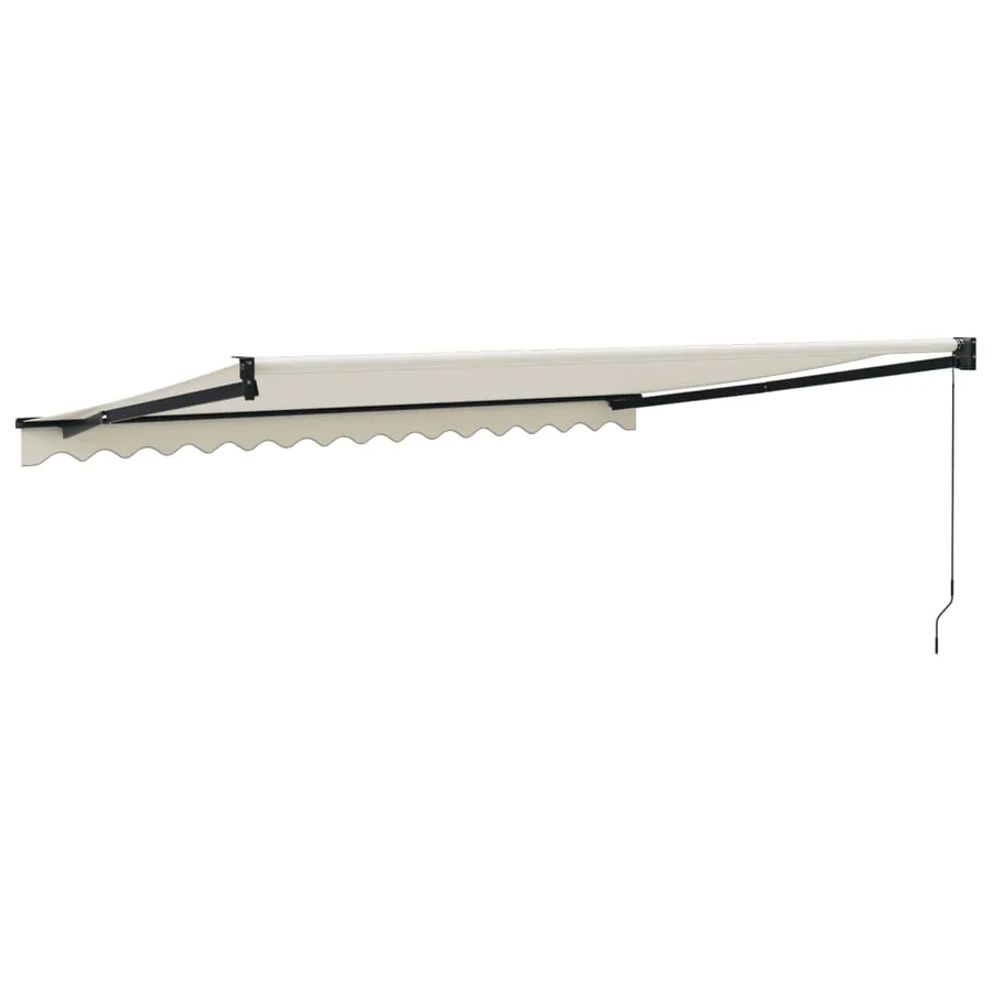 Auvent rétractable crème 4,5x3 m tissu et aluminium - 5
