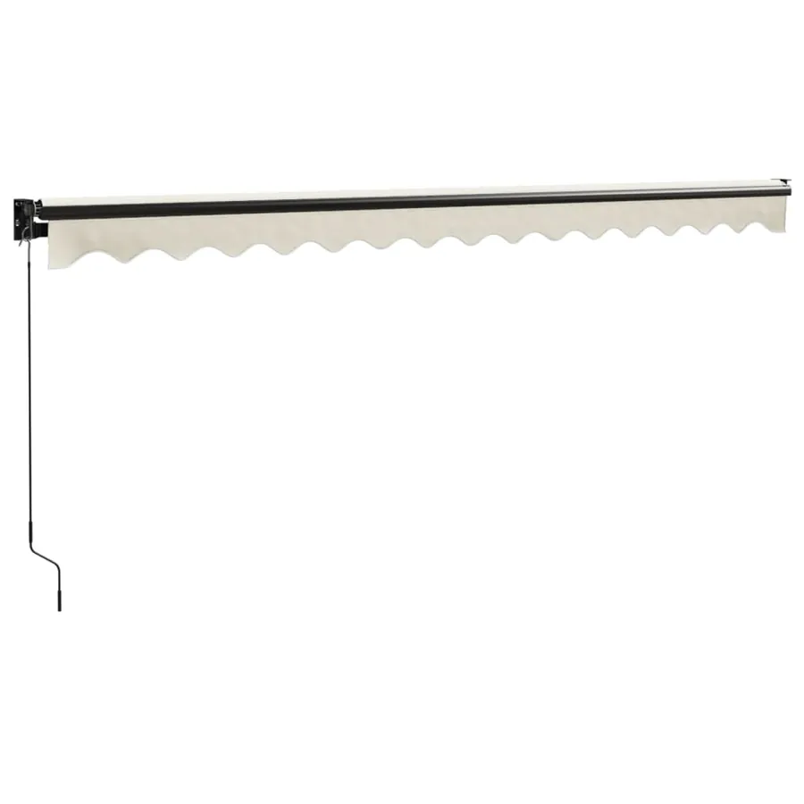 Auvent rétractable crème 4,5x3 m tissu et aluminium - 6