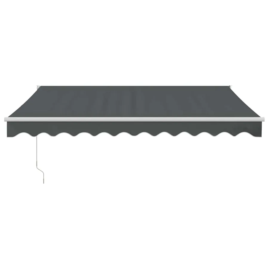 Auvent rétractable anthracite 3,5x2,5 m tissu et aluminium - 3